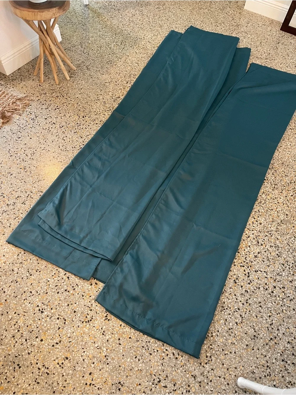 84” Deep Teal Blackout Curtain Panels - Solid Dark Green-Blue Drapes